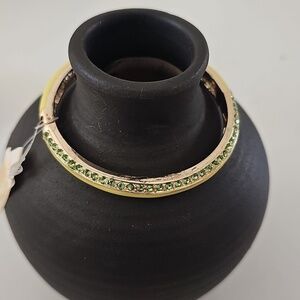 Green Chrysolite Hinged Bangle